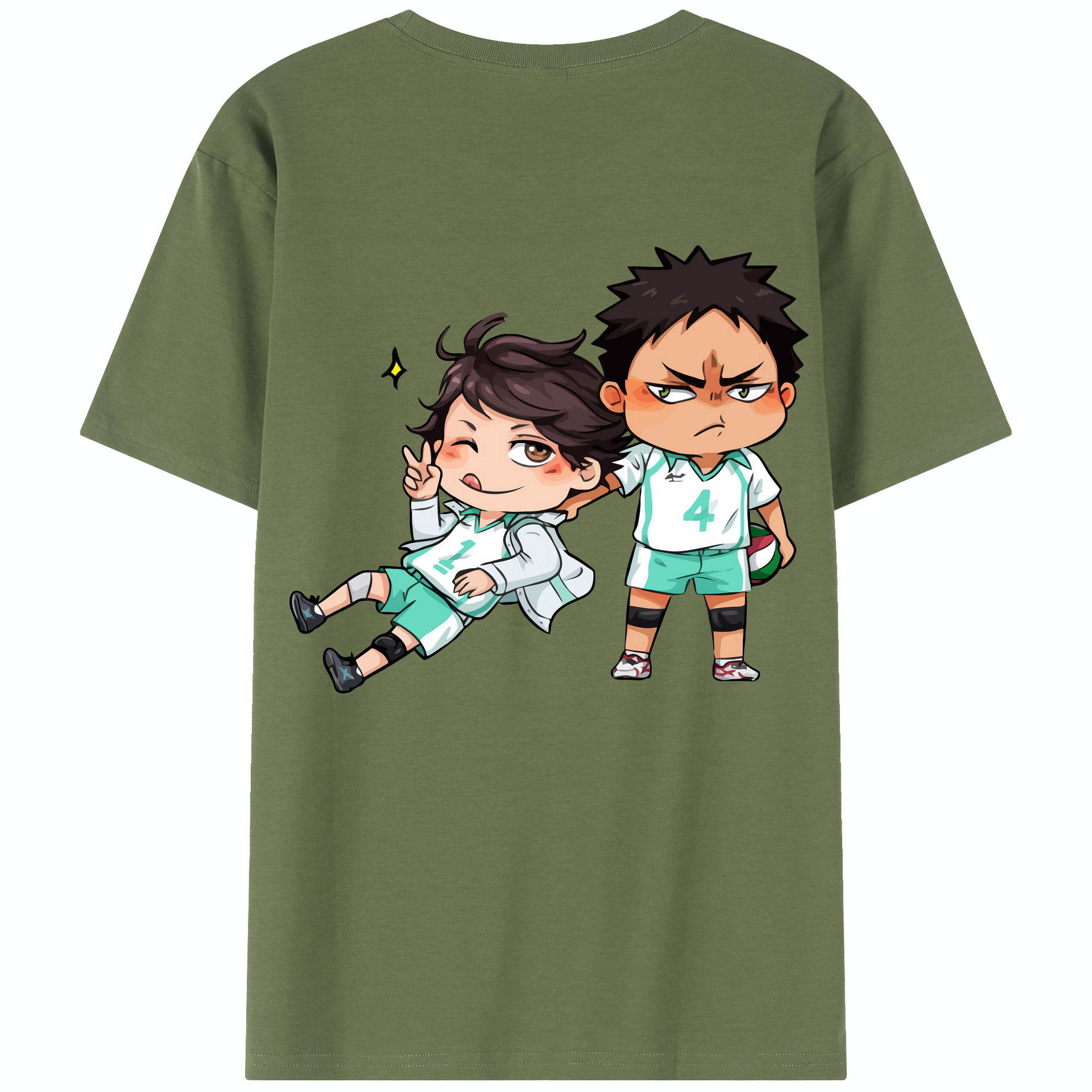 （画像用） ハイキュー!! Haikyu!! 綿100％半袖Tシャツ（背面プリント）